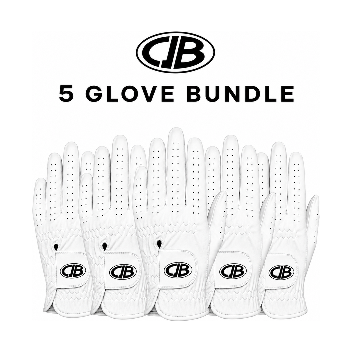 CJB Premium Cabretta Golf Glove - 5 Glove Bundle